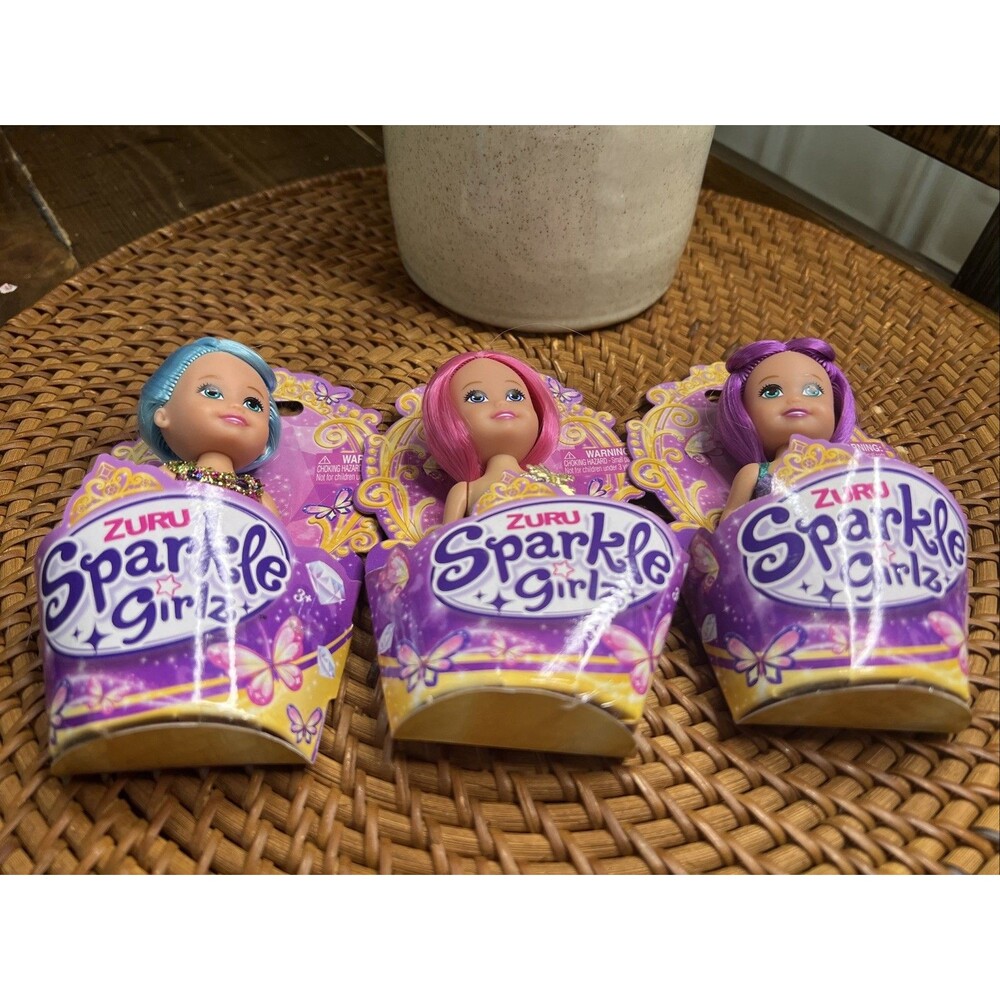 LOT OF 3 Funville Sparkle Girlz Little Friend Collection 4"  Doll - New in Box
